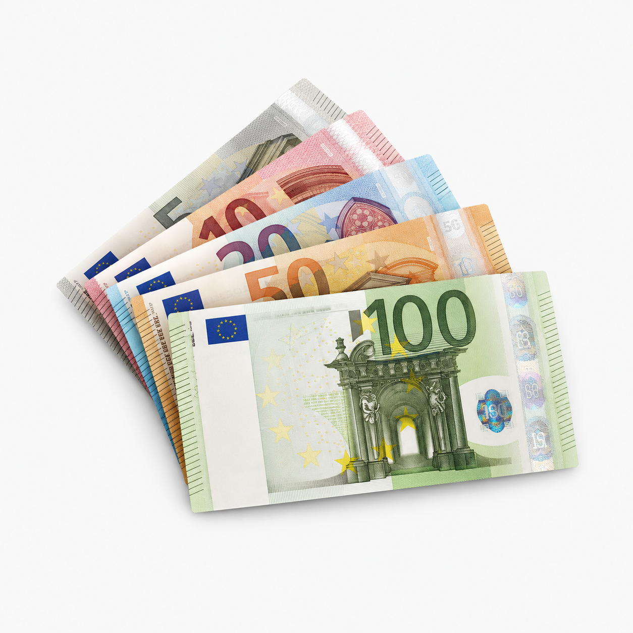 Euro-Banknoten als Symbol für finanzielle Planung