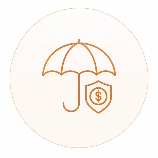 Regenschirm und Schutzschild für Einkommensabsicherung