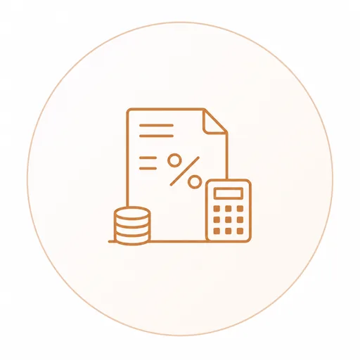 Steueranalyse mit Dokument, Rechner und Münzen